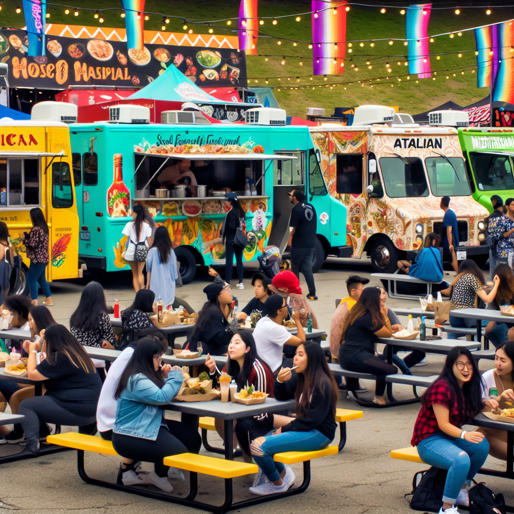 Food trucks in action