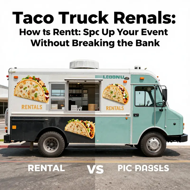 Experience the vibrant scene of a taco truck serving eager customers, showcasing the variability of rental options.