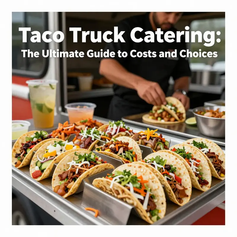 Guests savoring delicious tacos at a taco truck catering event, showcasing the vibrant atmosphere.