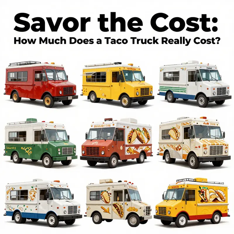The initial costs of a taco truck laid out with visual appeal.