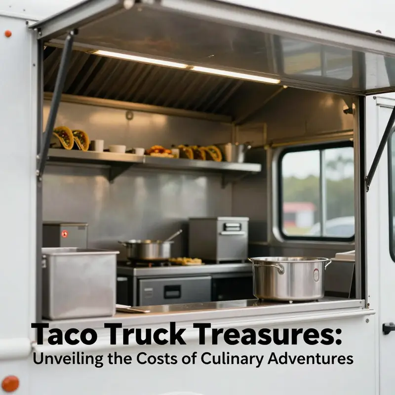 A basic taco cart ready to serve fresh, mouth-watering tacos at a bustling farmers’ market.