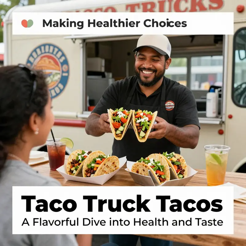 A colorful spread of taco truck tacos showcasing healthy ingredient choices.
