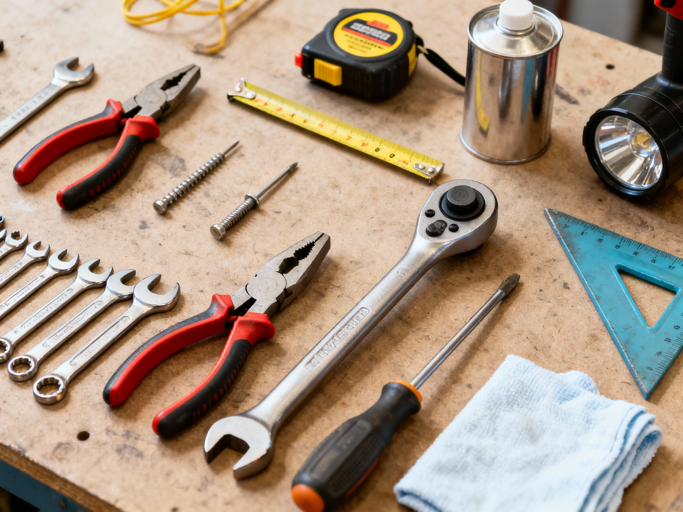 Equipment close-up on maintenance tools