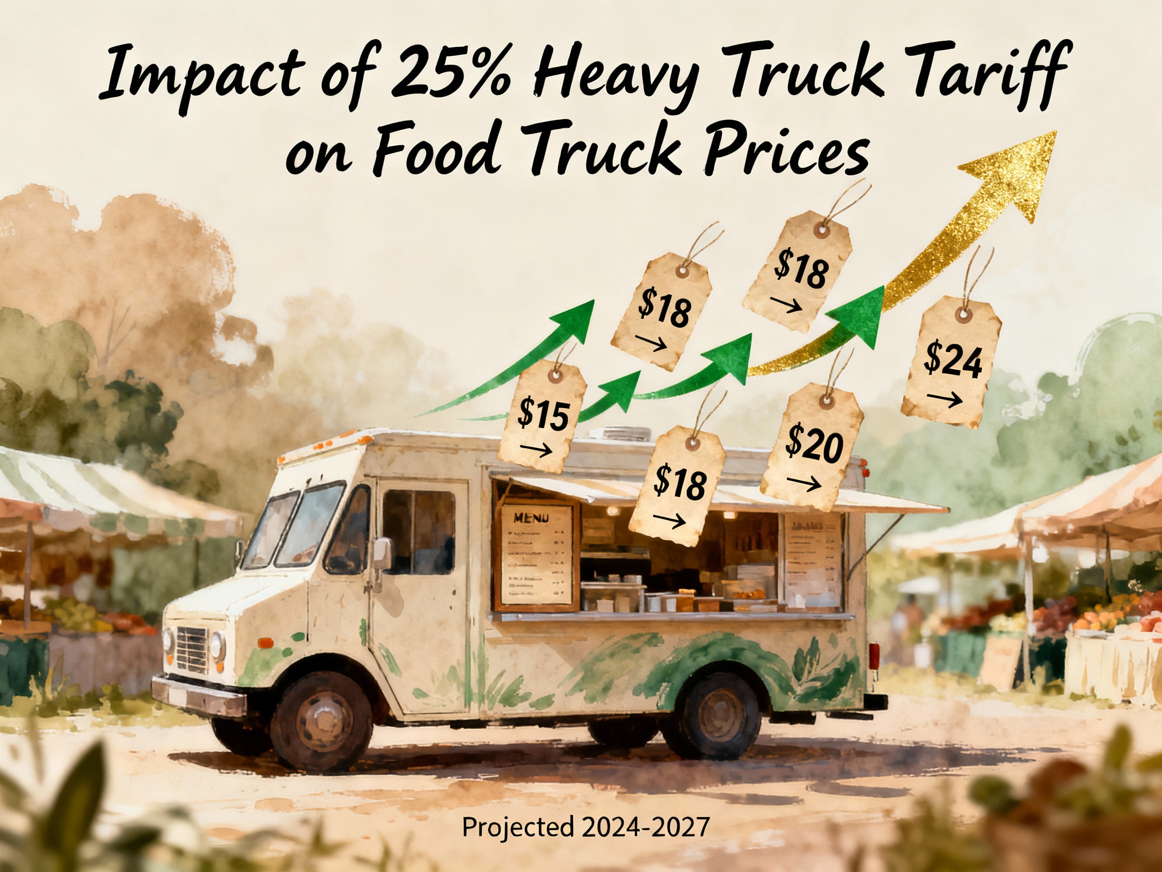 Projected increase in food truck prices due to tariffs