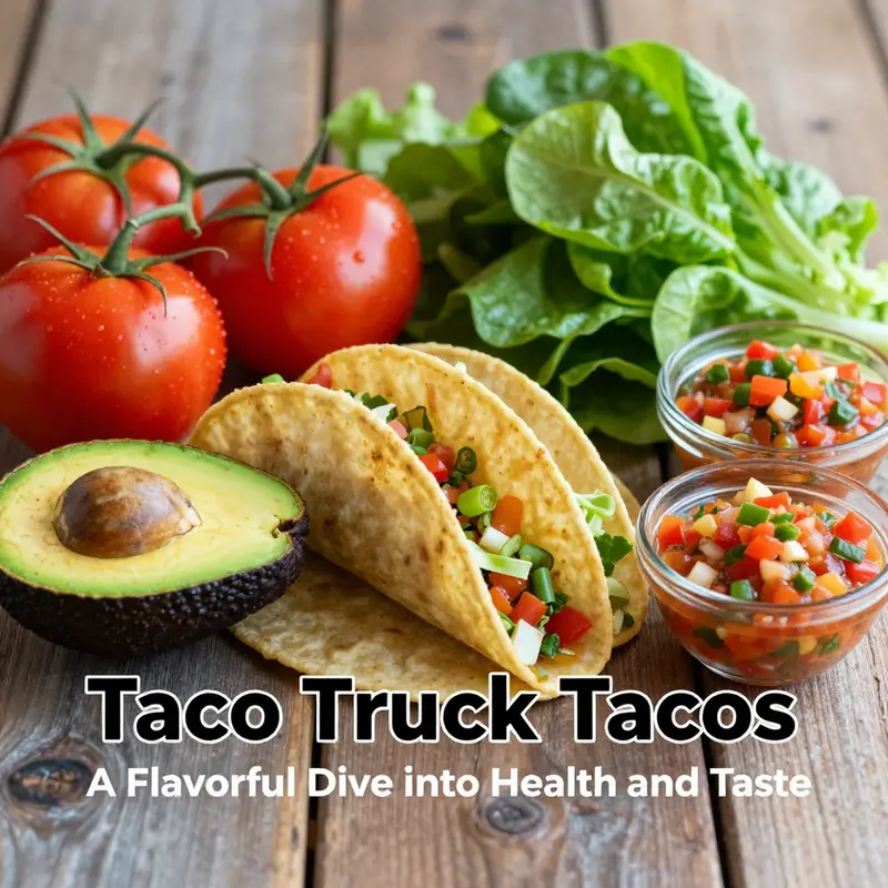 A colorful spread of taco truck tacos showcasing healthy ingredient choices.