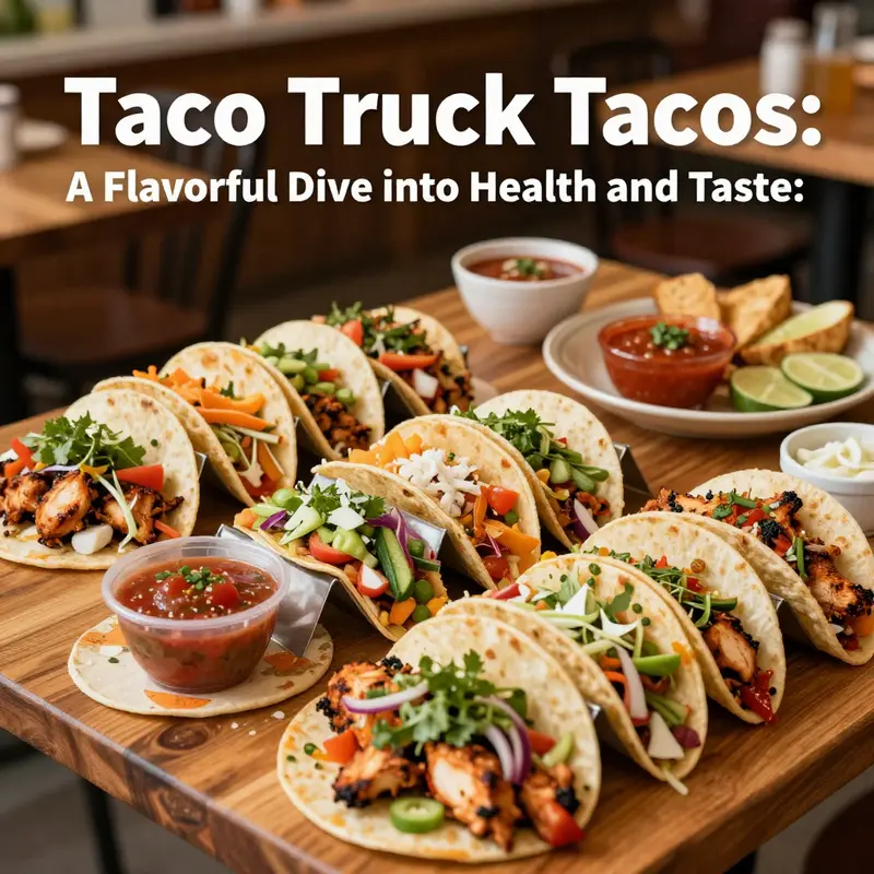 A colorful spread of taco truck tacos showcasing healthy ingredient choices.