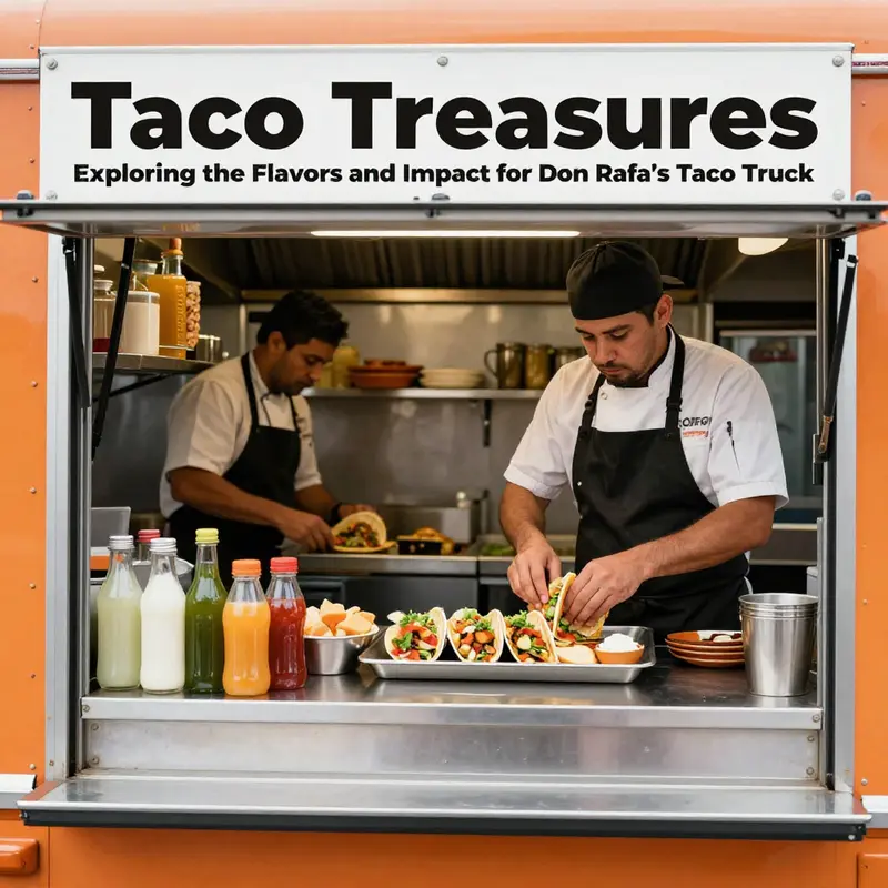 Enjoying delicious tacos from Don Rafa’s Taco Shop in a vibrant outdoor setting.