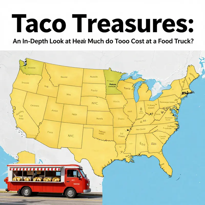 Pricing strategies on display at a lively food truck, demonstrating a range of taco options.