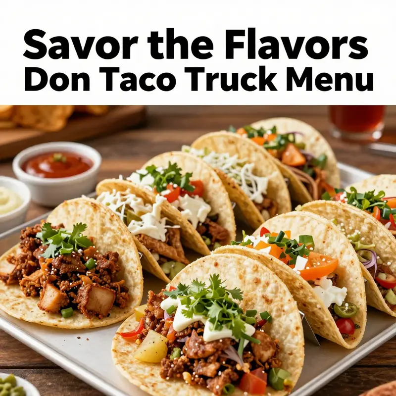 Assorted traditional tacos representing the authentic menu of Don Taco Truck.