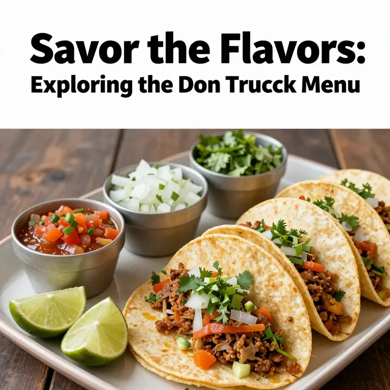 Assorted traditional tacos representing the authentic menu of Don Taco Truck.