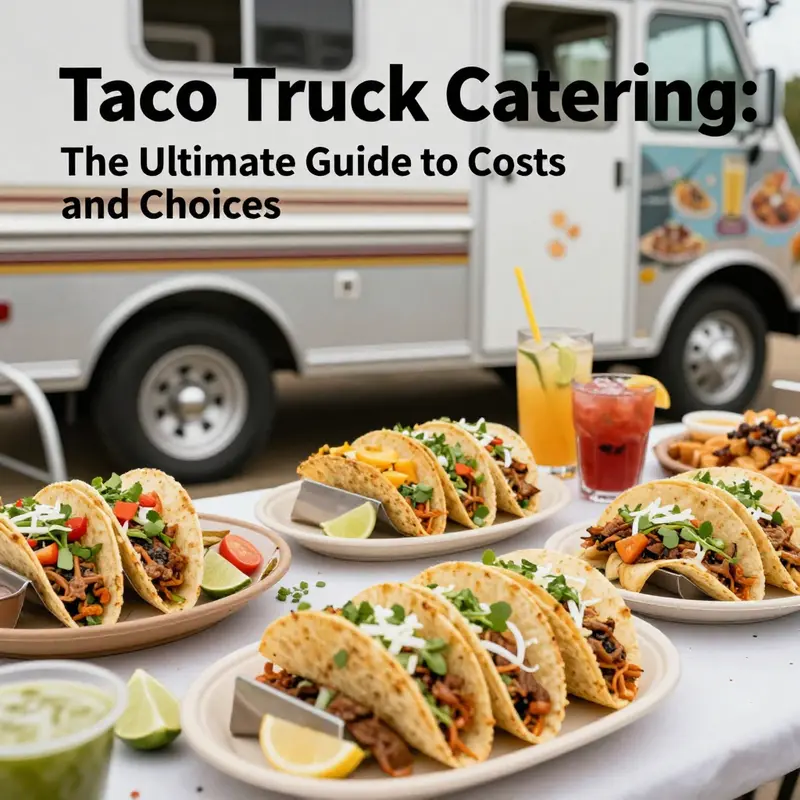 A colorful and tempting display of tacos and ingredients representing the joy of taco truck catering.