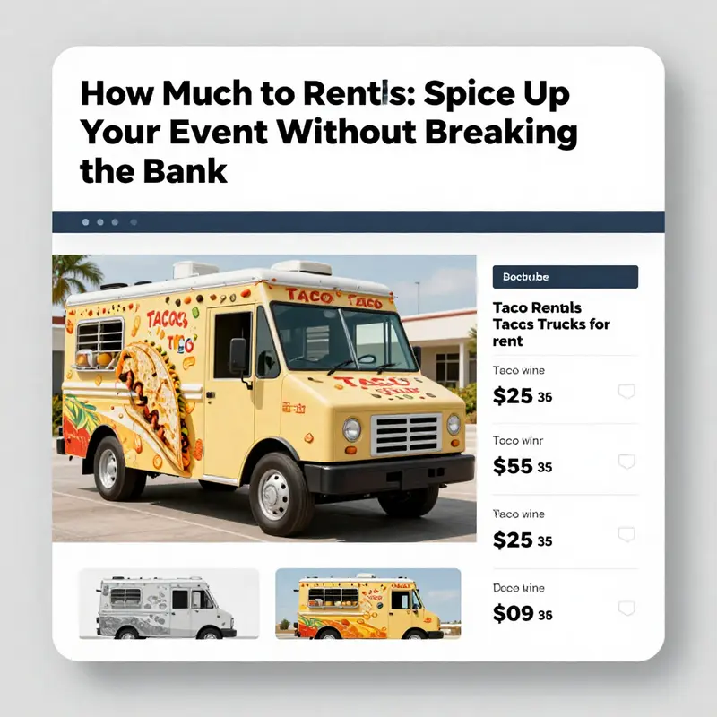 Experience the vibrant scene of a taco truck serving eager customers, showcasing the variability of rental options.