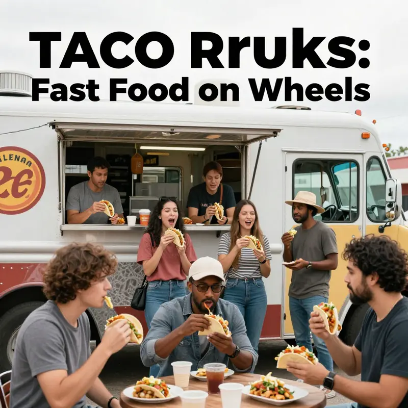 Taco trucks serve delicious Mexican fast food on-the-go in bustling urban environments.