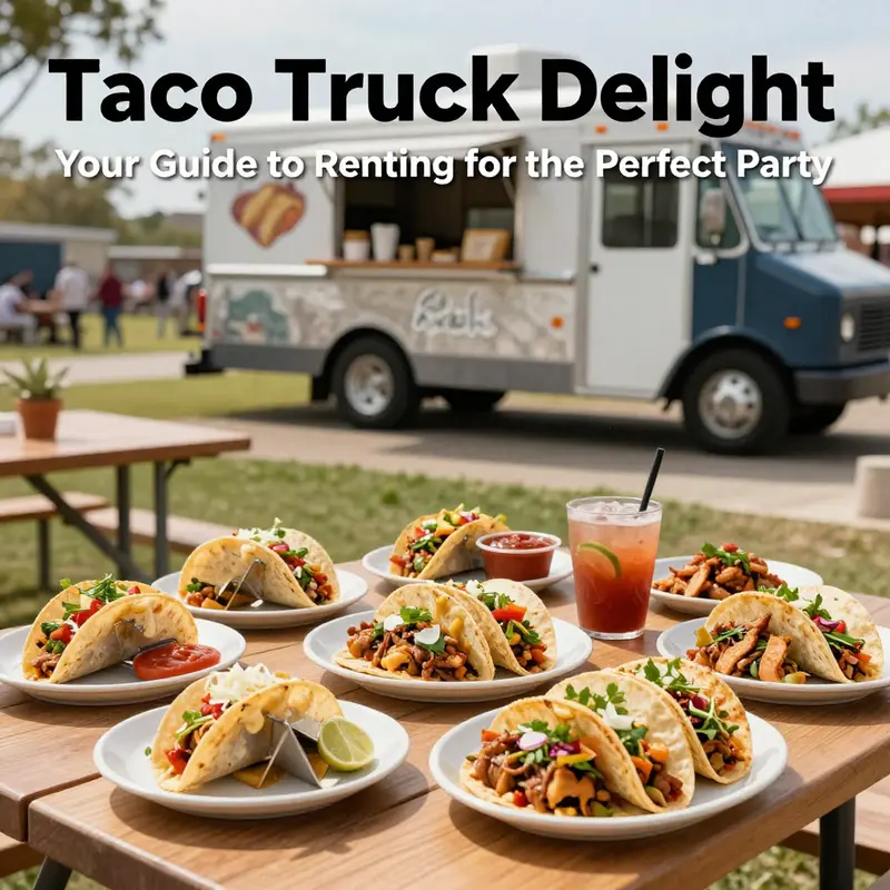 A colorful assortment of tacos served at a party, exemplifying the joy of renting a taco truck for events.