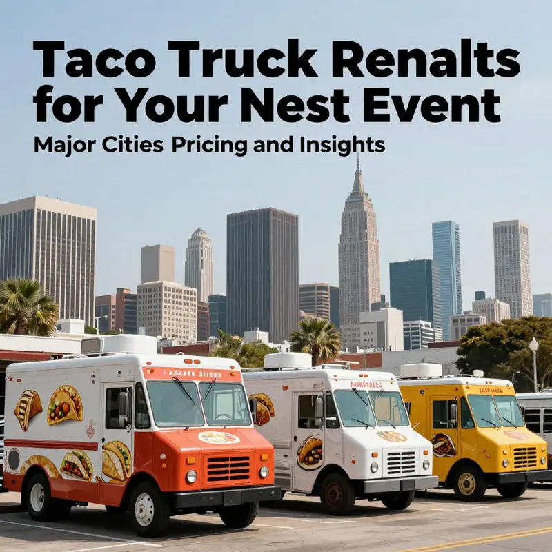 A taco truck at a lively event showcasing the variety of offerings available.