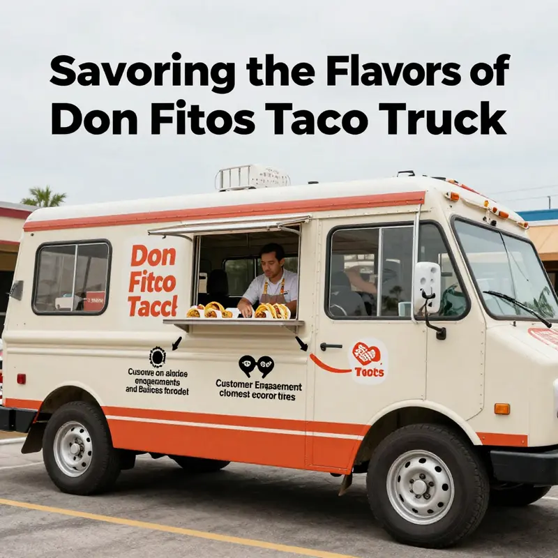 A bustling moment at Don Fitos Taco Truck, highlighting its delicious offerings and lively atmosphere.