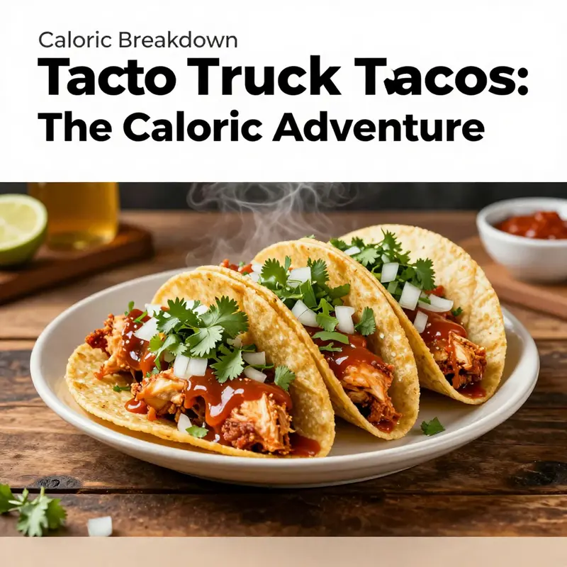The delicious caloric breakdown of chicken tacos served fresh from a taco truck.