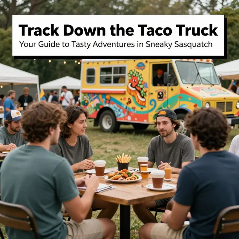 The vibrant Taco Truck, a hotspot for hungry players in Sneaky Sasquatch.