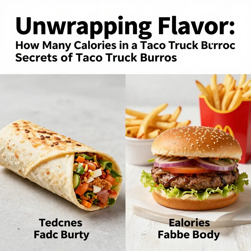 An inviting taco truck burrito bursting with flavor and calories, ready to be devoured.