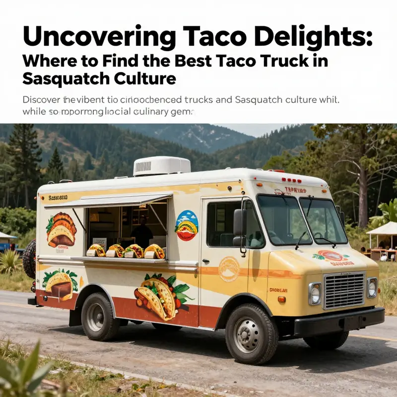 A taco truck amidst lush nature, symbolizing the joy of outdoor dining.