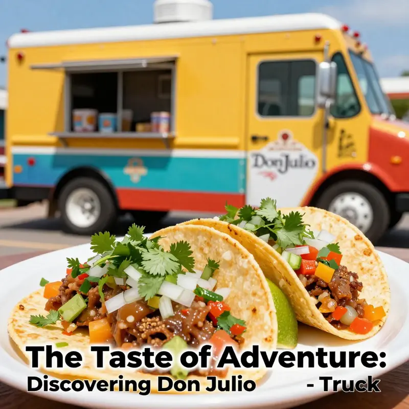 The lively atmosphere around Don Julio Taco Truck, where taco lovers gather for a taste of authentic flavors.