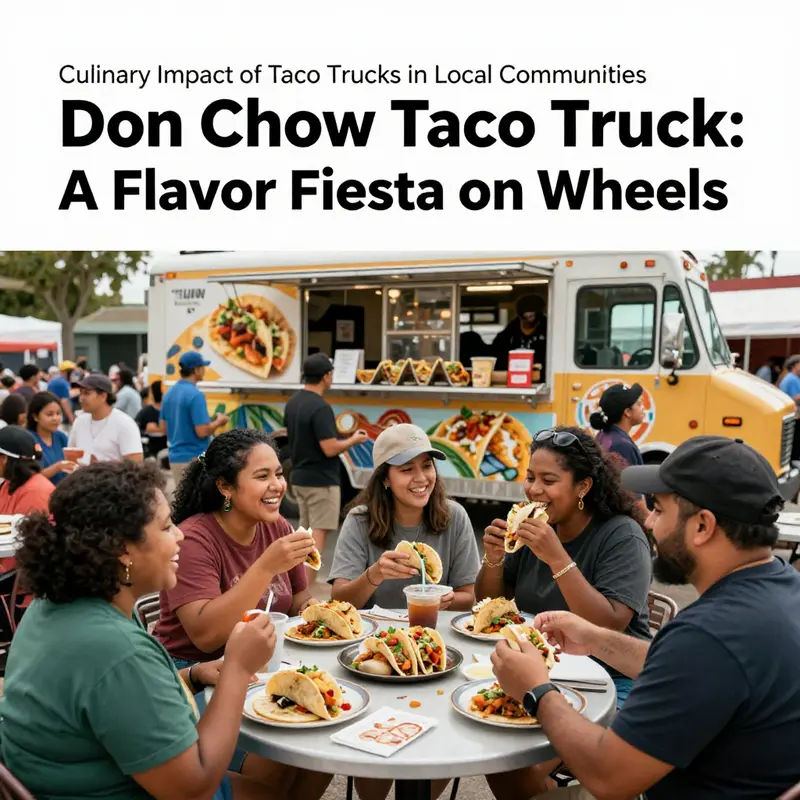 The Don Chow Taco Truck bustling with life and delicious flavors.