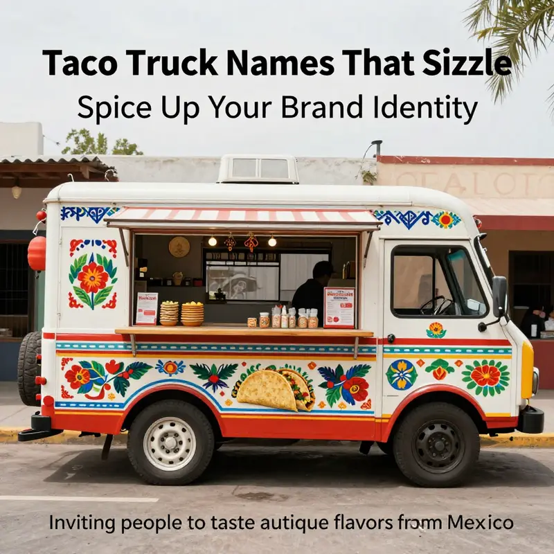 A taco truck featuring sizzling and spicy branding that captures the attention of food enthusiasts.
