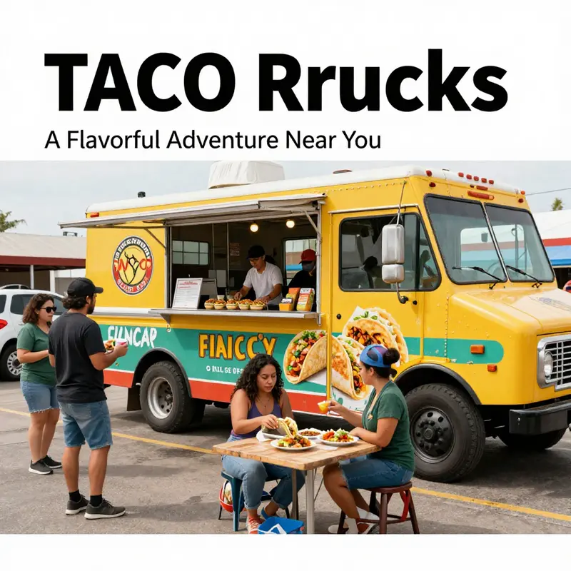A dynamic taco truck scene showcasing the buzz and excitement of street food life.