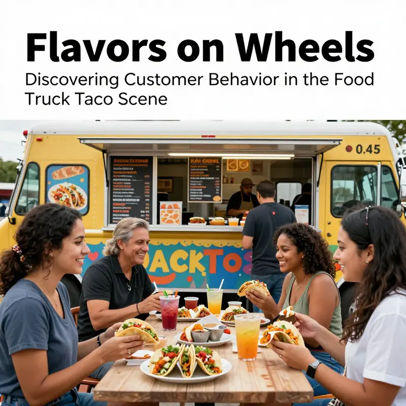 Customers excitedly choosing between mouthwatering tacos and burritos at a colorful food truck.
