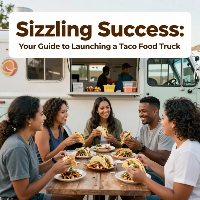 A lively taco food truck serving delicious tacos at a festive event, embodying the cultural richness of mobile cuisine.