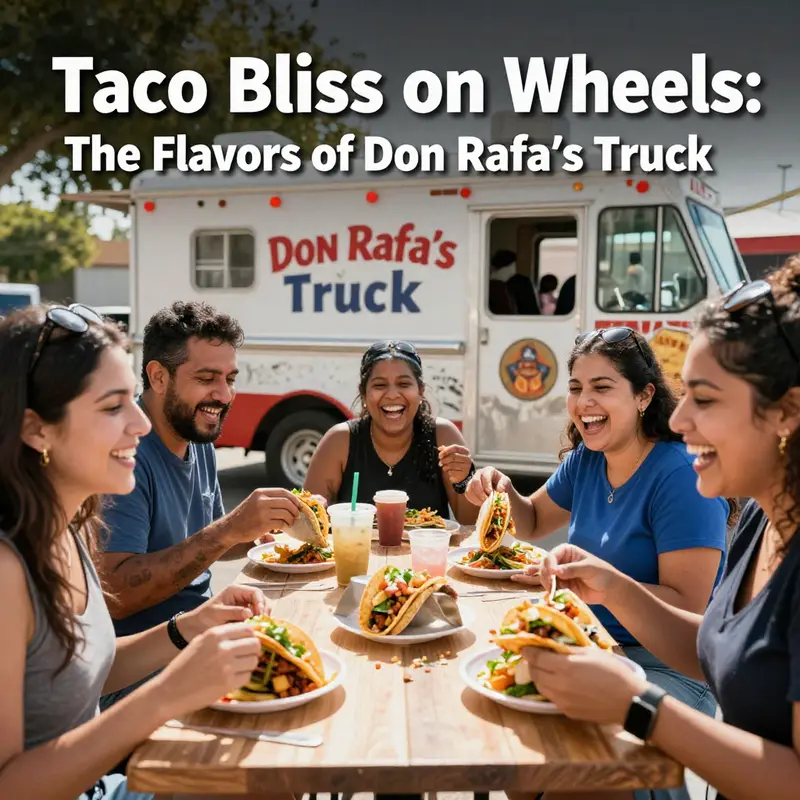 The colorful and delicious selection of tacos offered at Don Rafa’s Taco Truck.