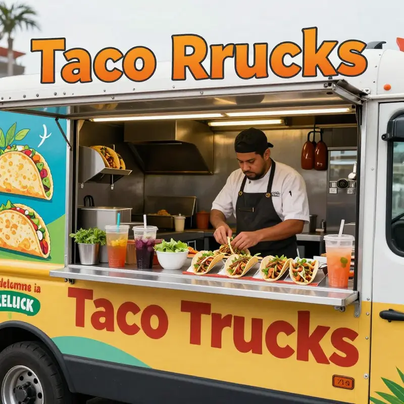 The lively atmosphere around a taco truck, showcasing the cultural significance of these culinary gems in urban settings.