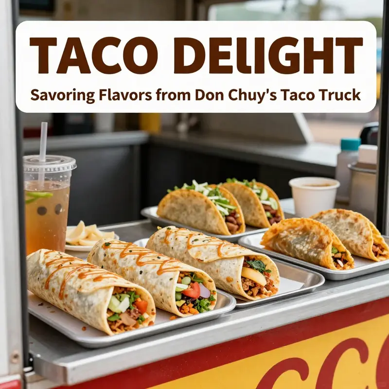 A tantalizing spread of authentic tacos from Don Chuy’s Taco Truck, showcasing vibrant flavors and artisanal craftsmanship.