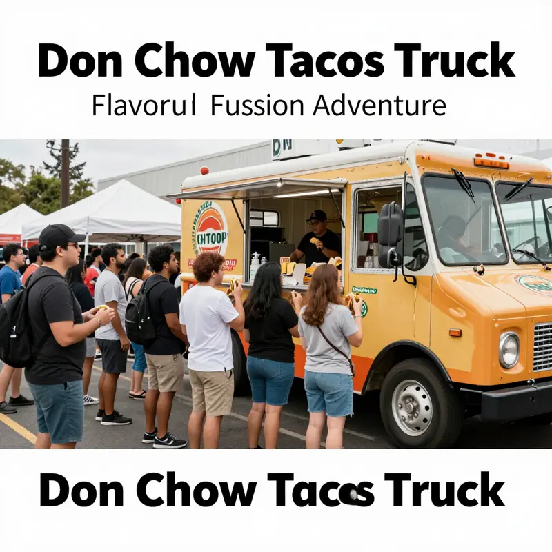 The vibrant exterior of Don Chow Tacos Truck, blending elements of Chinese and Latin culture.