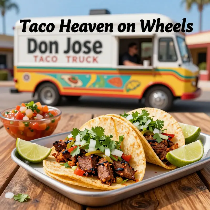 A colorful display of tacos reflecting the authentic flavors of Don Jose Taco Truck.
