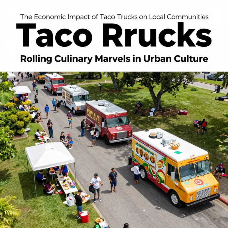 The lively atmosphere around a taco truck, showcasing the cultural significance of these culinary gems in urban settings.