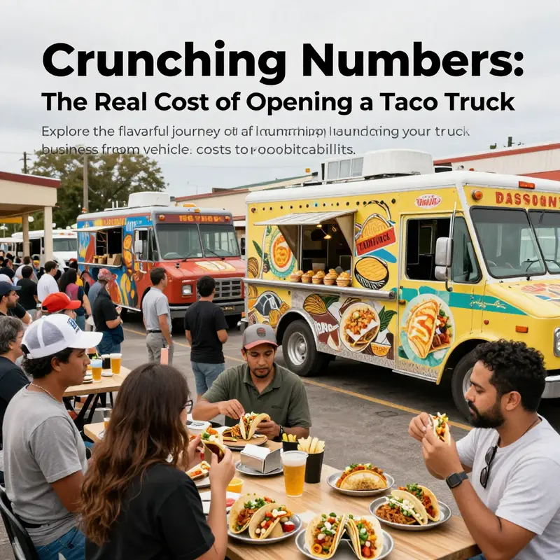 A bustling taco truck scene with a diverse crowd enjoying tacos, highlighting the vibrant culture and delicious offerings of taco trucks.