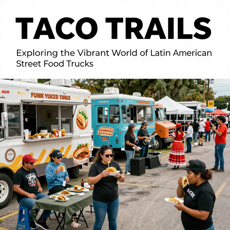A food truck showcasing the vibrant essence of Latin American cultural traditions through tacos.