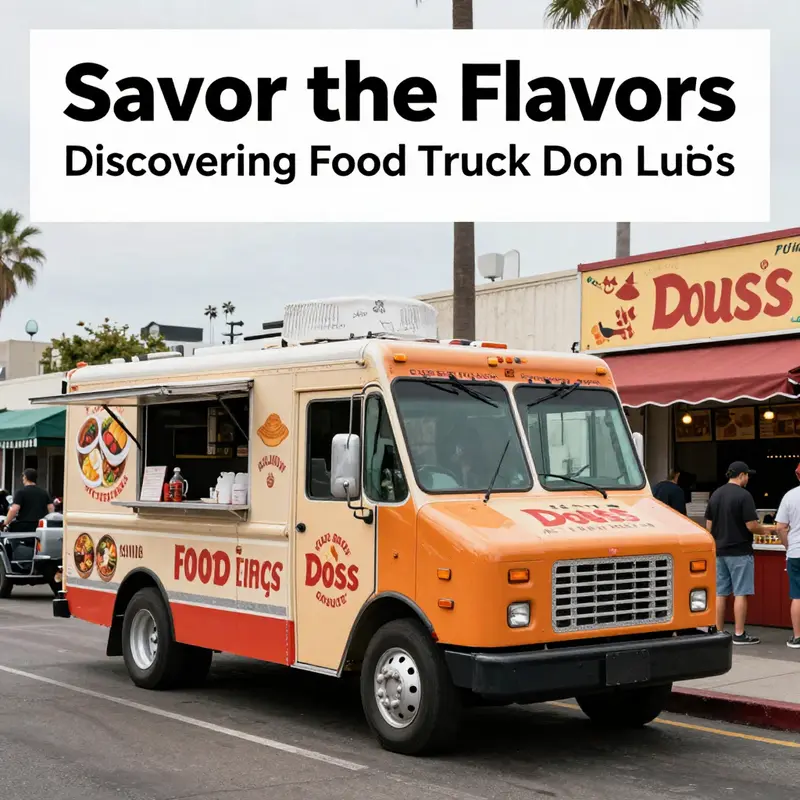 Food Truck Don Luis bustling with customers during its evening service hours in Los Angeles.