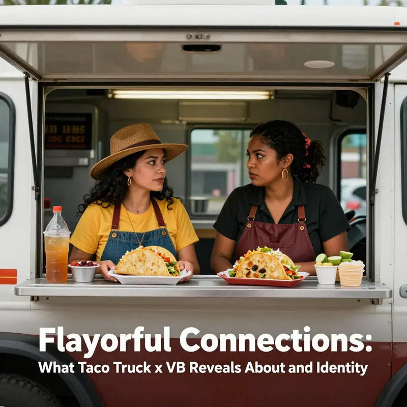 Capturing the essence of love and vulnerability at a bustling taco truck.