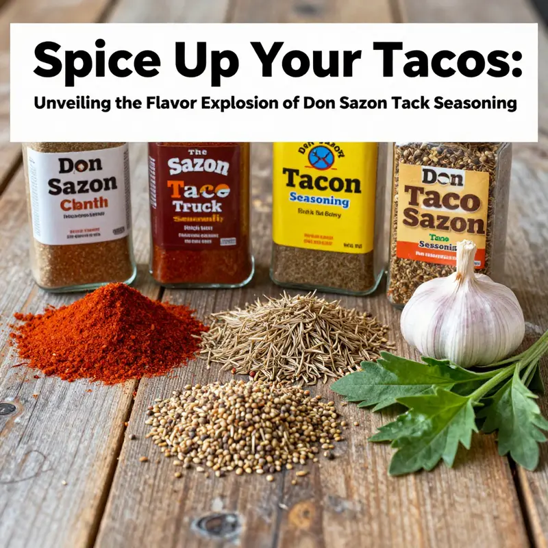 A vibrant assortment of spices used in Don Sazon Taco Truck Seasoning, embodying the essence of its rich flavors.