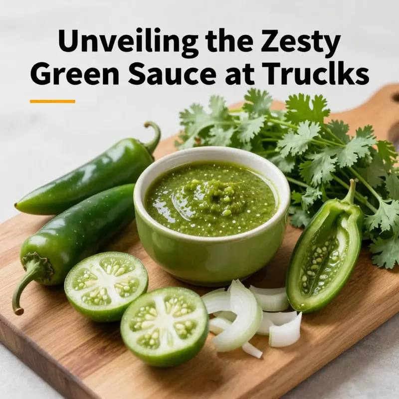 A vibrant bowl of salsa verde, highlighting the key ingredients and deep green color.