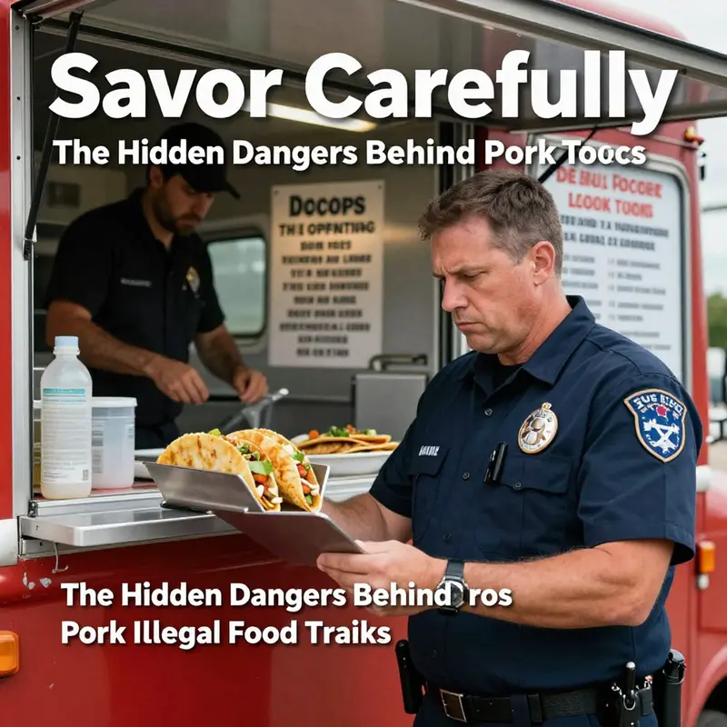 A man grappling with the aftermath of consuming pork tacos from an illegal food truck.