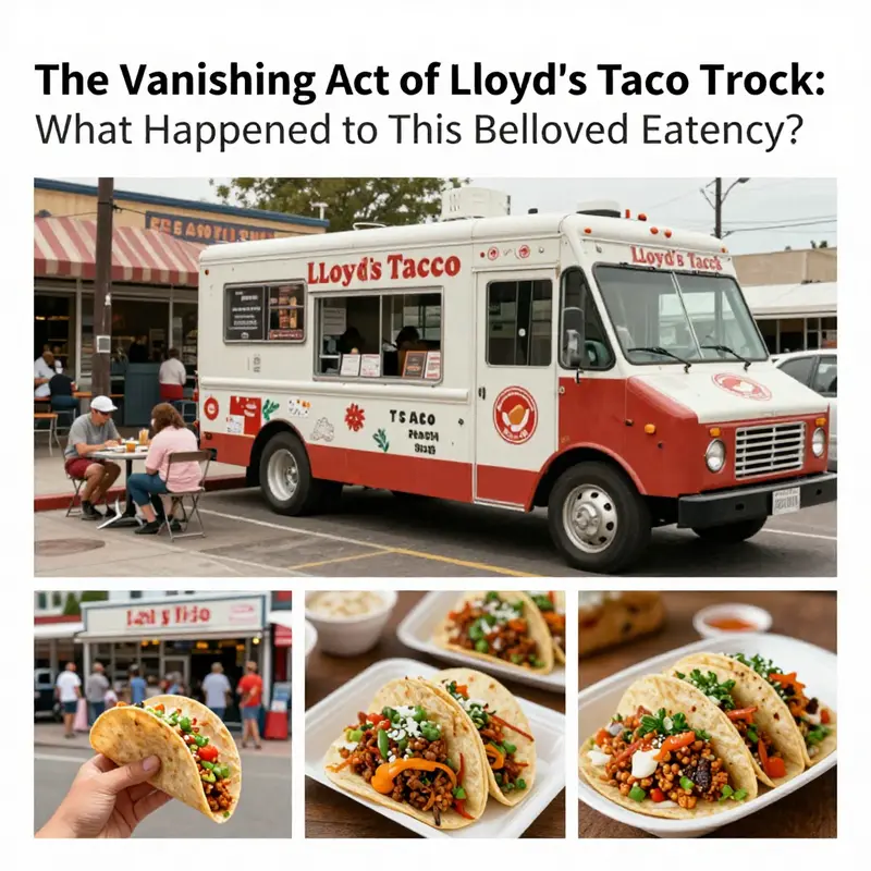 The once-bustling Lloyd’s Taco Truck now stands empty, reflecting on its vibrant past.