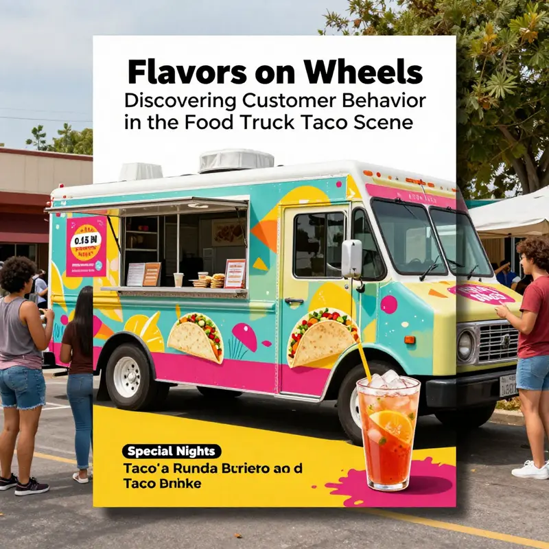 Customers excitedly choosing between mouthwatering tacos and burritos at a colorful food truck.