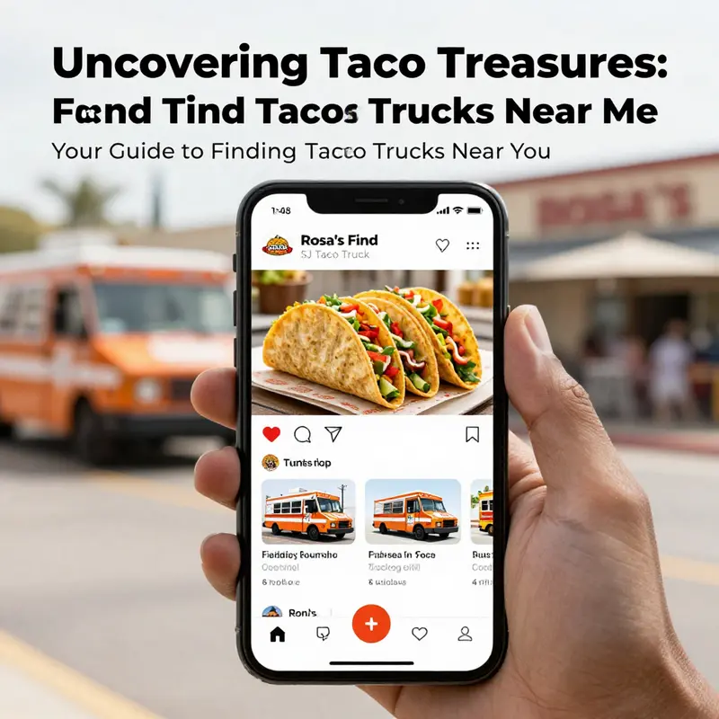 Explore taco trucks through dedicated mobile apps like Rosa’s Find SJ Taco Truck.