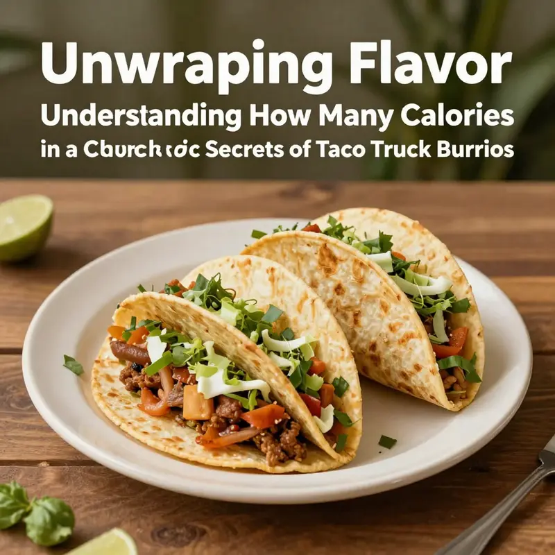 An inviting taco truck burrito bursting with flavor and calories, ready to be devoured.