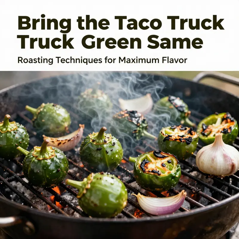 Fresh ingredients for an authentic taco truck green sauce.