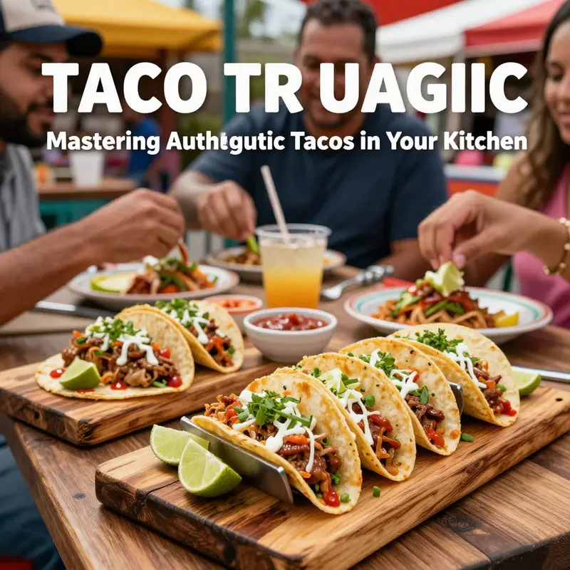 A colorful spread of essential fresh ingredients for crafting taco truck-style tacos.