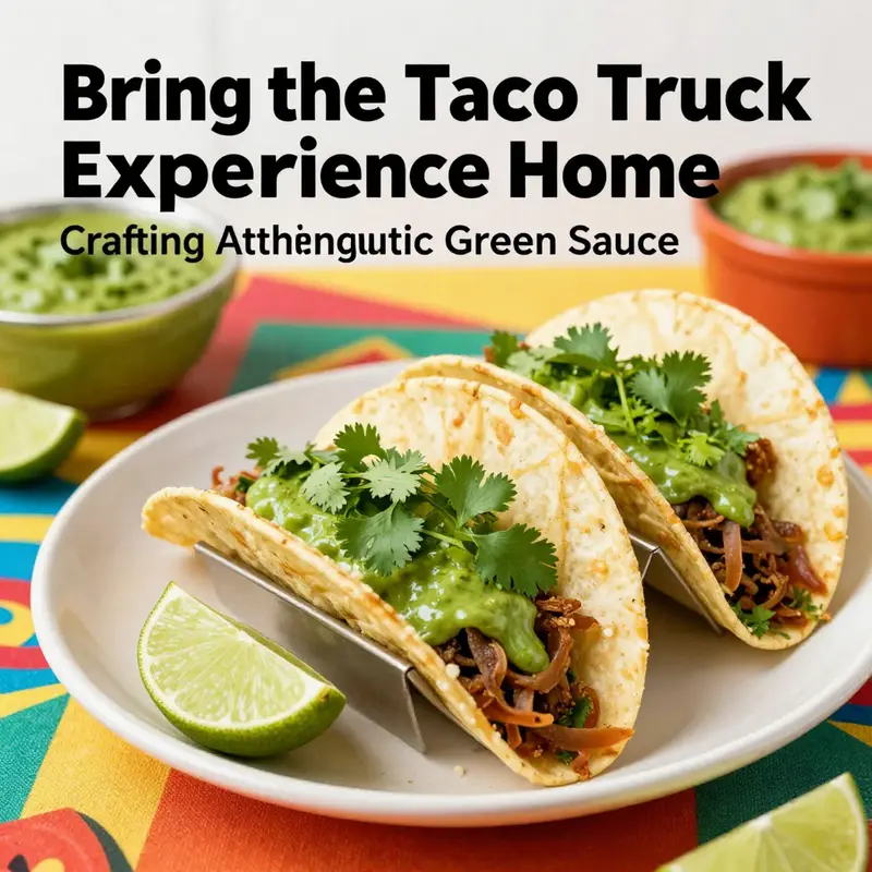 Fresh ingredients for an authentic taco truck green sauce.